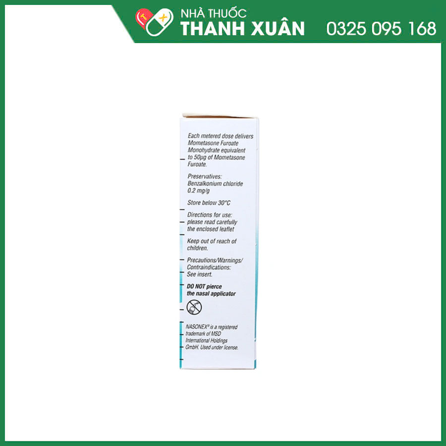 Nasonex thuốc điều trị viêm mũi dị ứng, viêm xoang, viêm mũi cấp